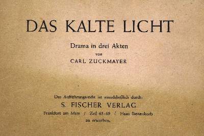 Bild Nr.1: 131-314 Zuckmayer,C.: (Film - Theater - Tanz)