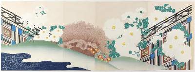 Bild Nr.1: 131-3263 Gyokunen, Kobayashi: (Künstlergraphik, Japan)