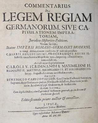 Bild Nr.1: 131-338 Carpzov,B.: (Juridica und Kriminologie)