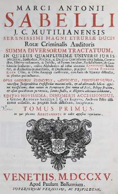 Bild Nr.1: 131-354 Sabelli,M.A.: (Juridica und Kriminologie)
