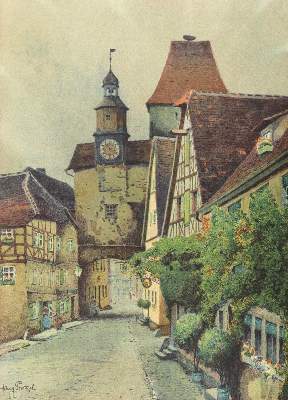 Bild Nr.1: 131-3628 Rothenburg.: (Künstlergraphik)