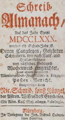 Bild Nr.1: 131-363 Schreib-Almanach: (Kalender)