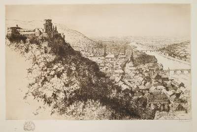 Bild Nr.1: 131-3664 Heidelberg.: (Künstlergraphik, Schinnerer)