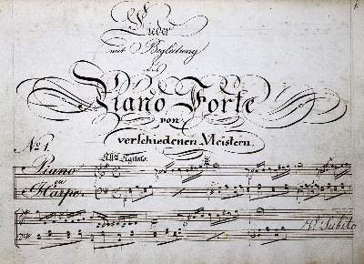 Bild Nr.1: 131-428 Lieder mit Begleitung: (Musik, Handschriften)