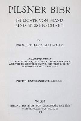 Bild Nr.1: 131-493 Jalowetz,E.: (Küche und Haushalt, Bier und Brauerei)
