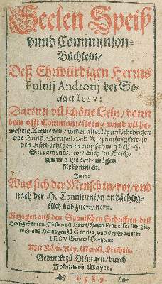 Bild Nr.1: 131-5 Androzzi,F.: (Alte Drucke, Handschriften und Theologie)