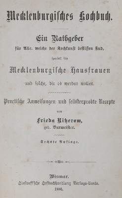 Bild Nr.1: 131-514 Ritzerow,F.: (Küche und Haushalt, Kochbücher)