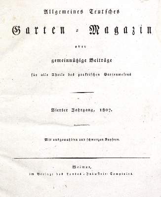 Bild Nr.2: 131-524 Allgemeines Teutsches Garten-Magazin: (Land- und Forstwirtschaft, Garten)