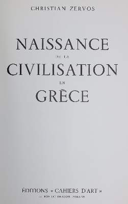 Bild Nr.2: 131-535 Zervos,C.: (Archäologie, Griechenland)