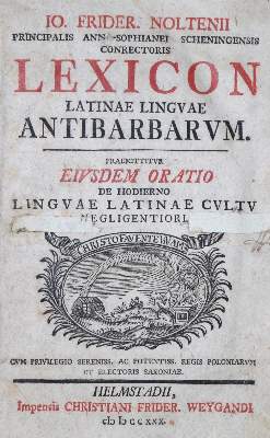 Bild Nr.1: 131-636 Nolten,J.F.: (Lexika - Wörterbücher - Sprachwissenschaften)