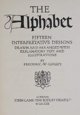 Bild Nr.1: 131-662 Goudy,F.W.: (Typographie und Kalligraphie)