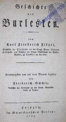 Bild Nr.1: 131-717 Flögel,K.F.: (Kultur- und Sittengeschichte)