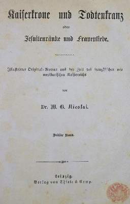 Bild Nr.1: 131-720 Nicolai,W.G.: (Kolportage)