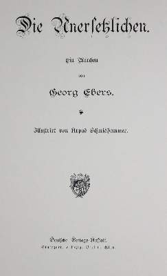 Bild Nr.1: 131-742 Ebers,G.: (Kinder- und Jugendbücher)