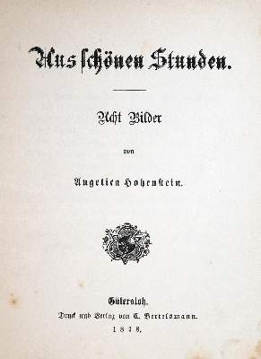 Bild Nr.1: 131-803 Agnes, Prinzessin von Württemberg (Pseud.: Angelica Hohenstein).: (Literatur und illustrierte Bücher bis 19.Jahrhundert)