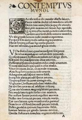 Bild Nr.1: 131-81 Contemptus mundi.: (Alte Drucke, Handschriften und Theologie)