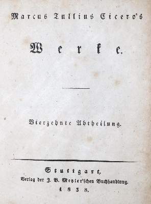 Bild Nr.3: 131-843 Cicero,M.T.: (Literatur und illustrierte Bücher bis 19.Jahrhundert)