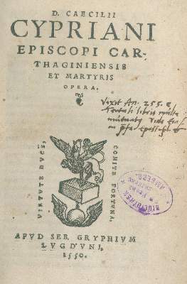 Bild Nr.1: 131-85 Cyprian.: (Alte Drucke, Handschriften und Theologie)