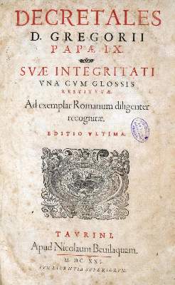 Bild Nr.1: 131-87 Decretales: (Alte Drucke, Handschriften und Theologie)