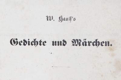 Bild Nr.1: 131-897 Hauff,W.: (Literatur und illustrierte Bücher bis 19.Jahrhundert)