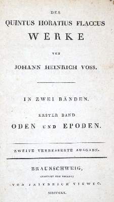 Bild Nr.2: 131-909 Horatius Flaccus,Q.: (Literatur und illustrierte Bücher bis 19.Jahrhundert)