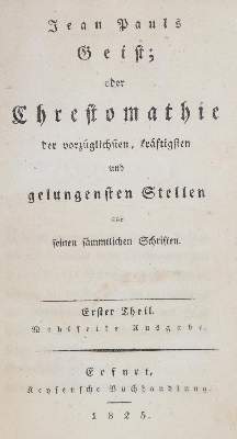 Bild Nr.1: 131-911 Jean Paul (d.i. J.P.F.Richter).: (Literatur und illustrierte Bücher bis 19.Jahrhundert)