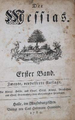 Bild Nr.1: 131-919 (Klopstock,F.G.).: (Literatur und illustrierte Bücher bis 19.Jahrhundert)