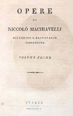 Bild Nr.3: 131-934 Machiavelli,N.: (Literatur und illustrierte Bücher bis 19.Jahrhundert)