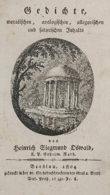 Bild Nr.1: 131-978 Oswald,H.S.: (Literatur und illustrierte Bücher bis 19.Jahrhundert)