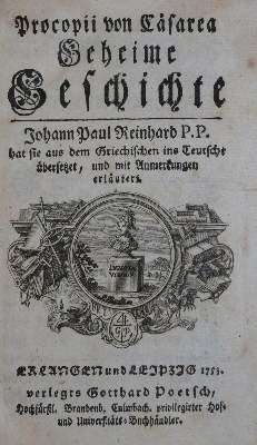 Bild Nr.1: 131-988 Procopius von Cäsarea.: (Literatur und illustrierte Bücher bis 19.Jahrhundert)