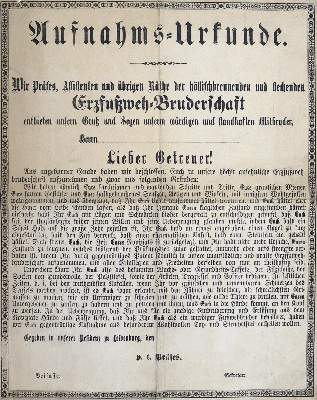 Bild Nr.3: 131-99 Bruderschaftsbriefe.: (Einblattdrucke u. Flugschriften)