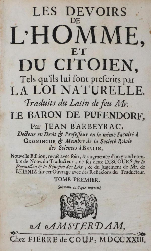 Große Abbildung Nr.1: 132-1007 Pufendorf,S.v.: (Literatur und illustrierte Bücher bis 19.Jahrhundert)