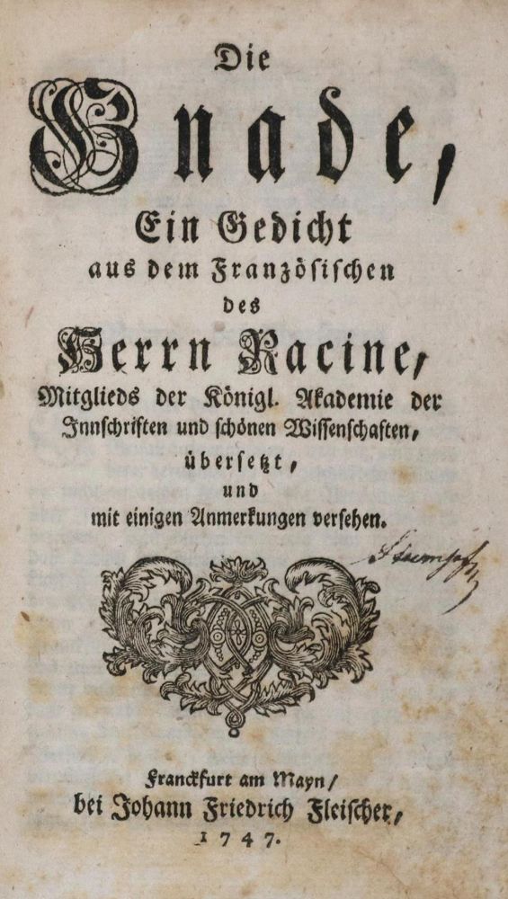 Große Abbildung Nr.1: 132-1012 Racine,L.: (Literatur und illustrierte Bücher bis 19.Jahrhundert)