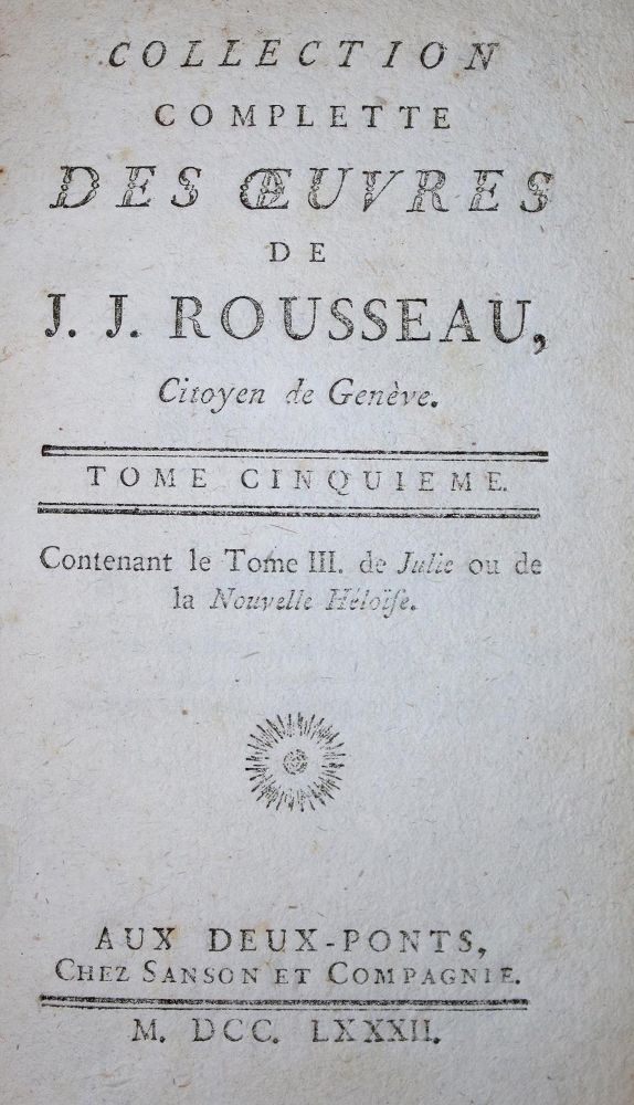 Große Abbildung Nr.1: 132-1024 Rousseau,J.J.: (Literatur und illustrierte Bücher bis 19.Jahrhundert)