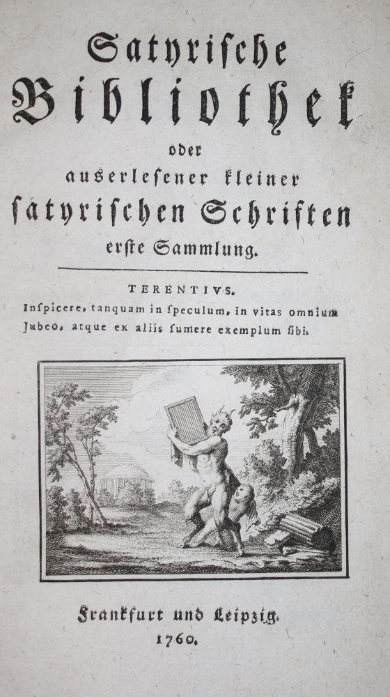 Große Abbildung Nr.1: 132-1030 Satyrische Bibliothek: (Literatur und illustrierte Bücher bis 19.Jahrhundert)