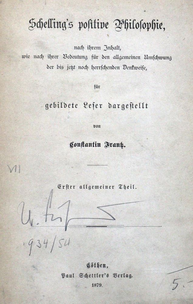 Große Abbildung Nr.1: 132-1031 Frantz,C.: (Schelling, Fuhrmann)
