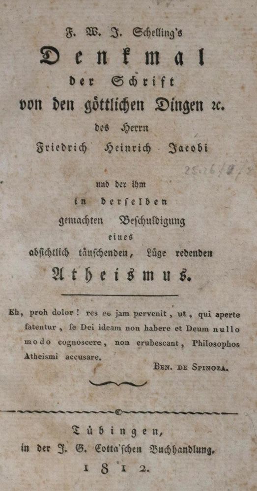 Große Abbildung Nr.1: 132-1032 Schelling,F.W.J.: (Literatur und illustrierte Bücher bis 19.Jahrhundert)
