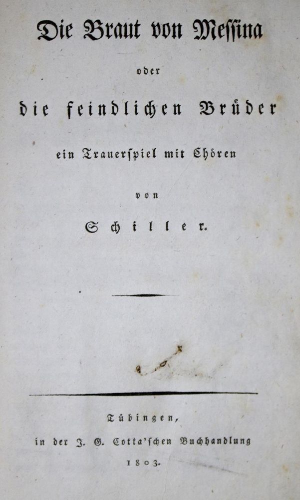 Große Abbildung Nr.1: 132-1033 Schiller,(F.).: (Literatur und illustrierte Bücher bis 19.Jahrhundert)