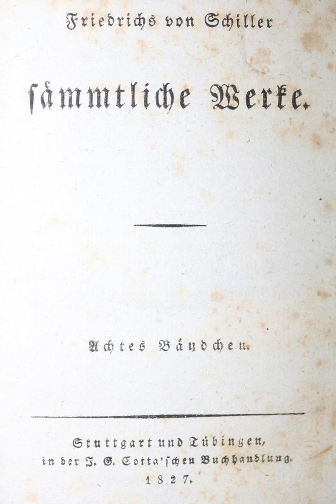 Große Abbildung Nr.1: 132-1035 Schiller,F.v.: (Literatur und illustrierte Bücher bis 19.Jahrhundert)