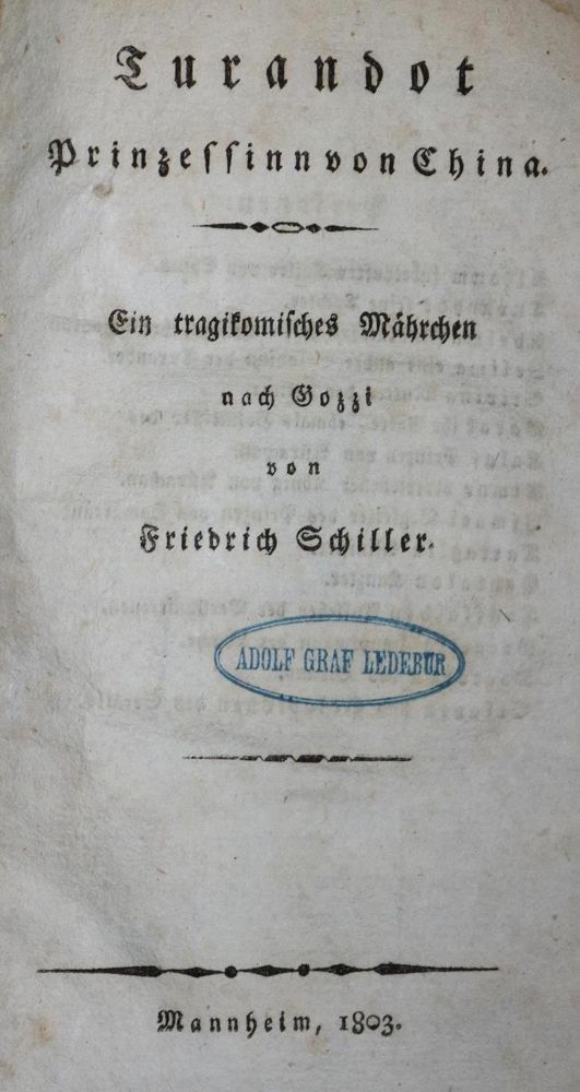 Große Abbildung Nr.1: 132-1036 Schiller,F.v.: (Literatur und illustrierte Bücher bis 19.Jahrhundert)