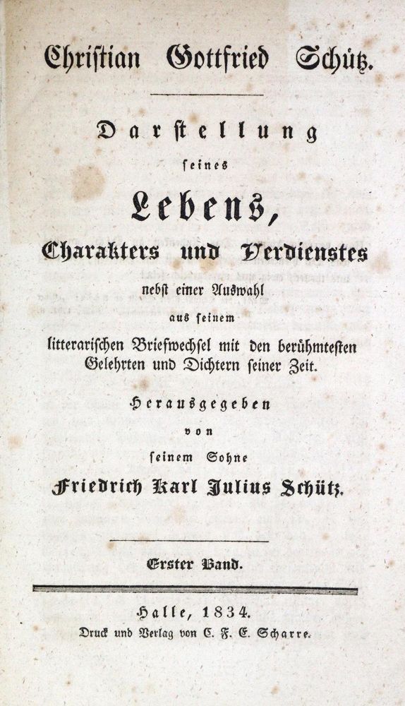 Große Abbildung Nr.1: 132-1041 Schütz,F.K.J. (Hrsg.).: (Literatur und illustrierte Bücher bis 19.Jahrhundert)