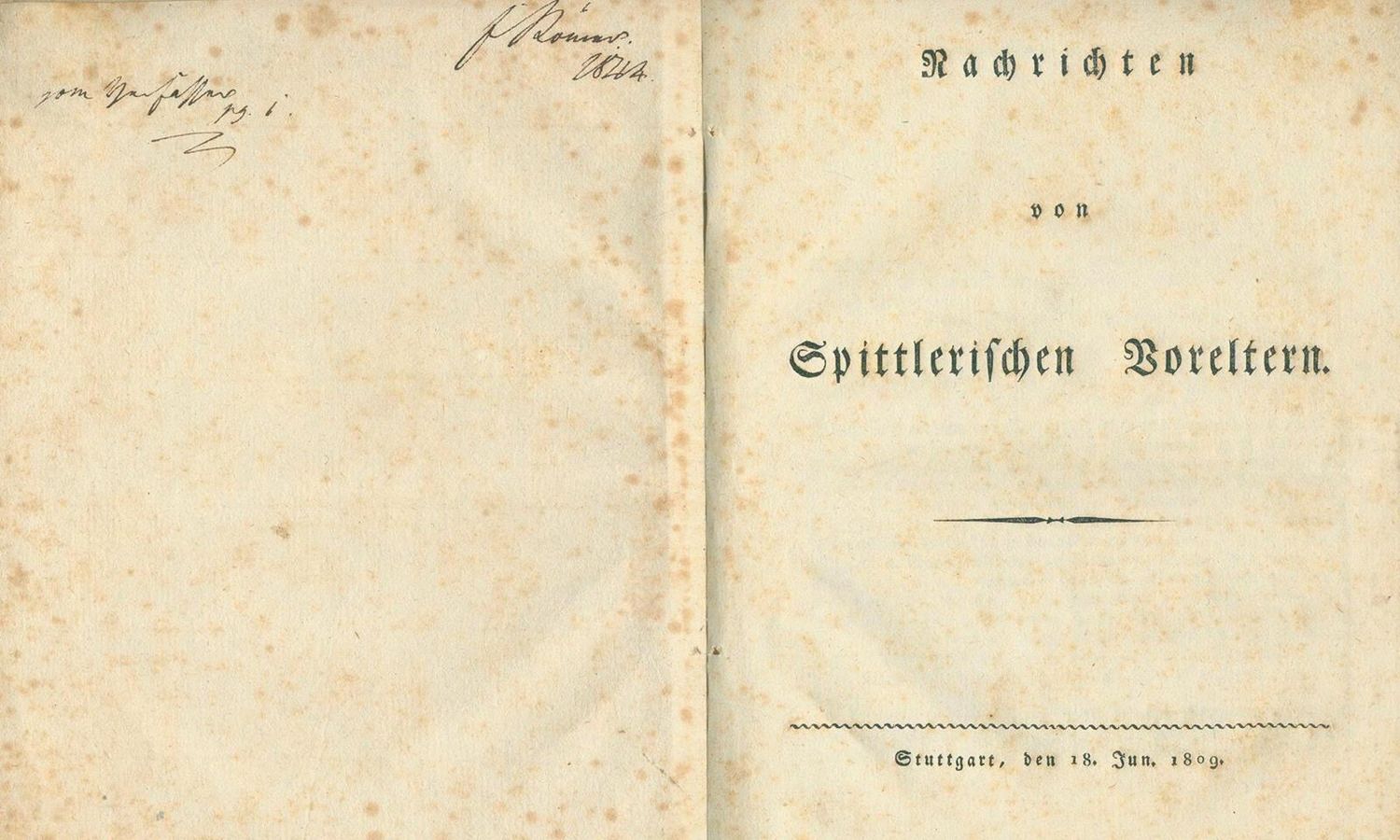 Große Abbildung Nr.3: 132-1046 Spittler.: (Literatur und illustrierte Bücher bis 19.Jahrhundert)