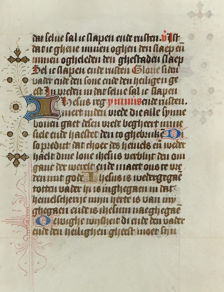 Große Abbildung Nr.1: 132-118 Niederdeutsches Stundenbuch.: (Handschriften, Stundenbuch)