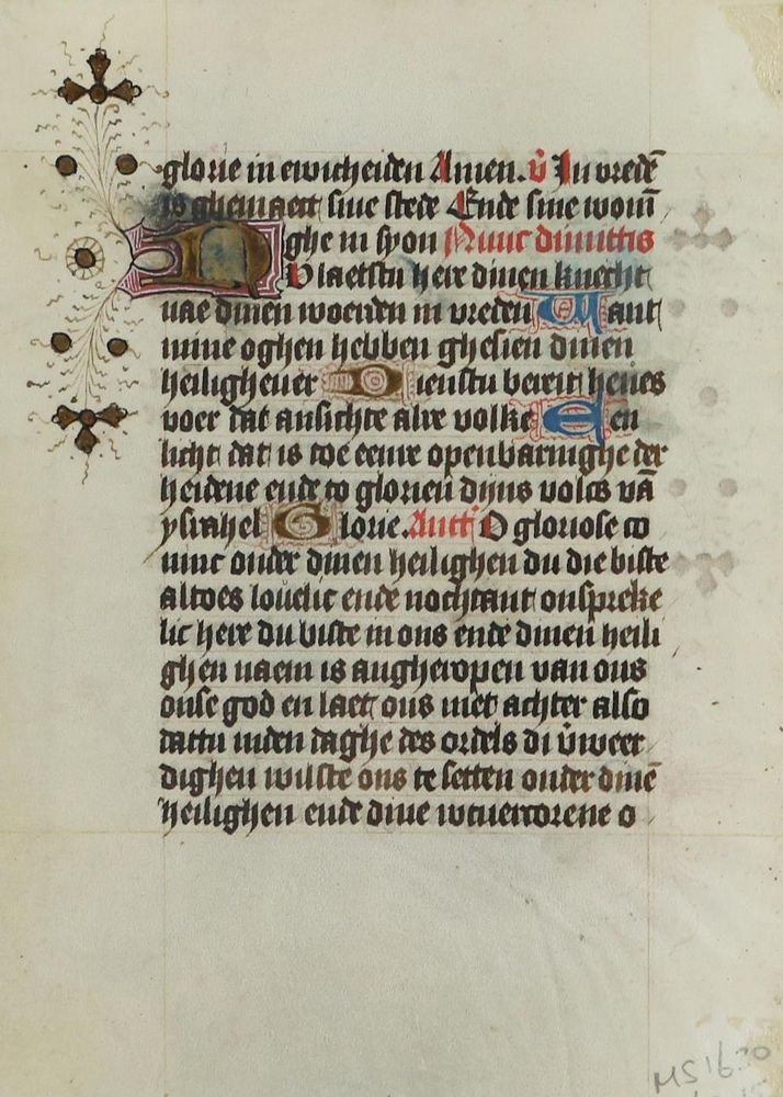 Große Abbildung Nr.2: 132-118 Niederdeutsches Stundenbuch.: (Handschriften, Stundenbuch)