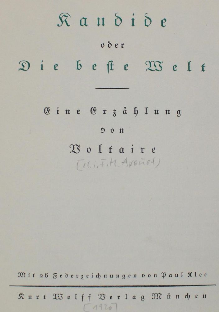 Große Abbildung Nr.2: 132-1187 Voltaire,F.M.A.de: (Klee)