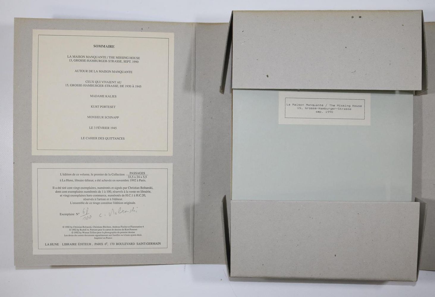 Große Abbildung Nr.3: 132-1194 Boltanski,C., Büchner,C., Fischer,A.: (Künstlerbücher)