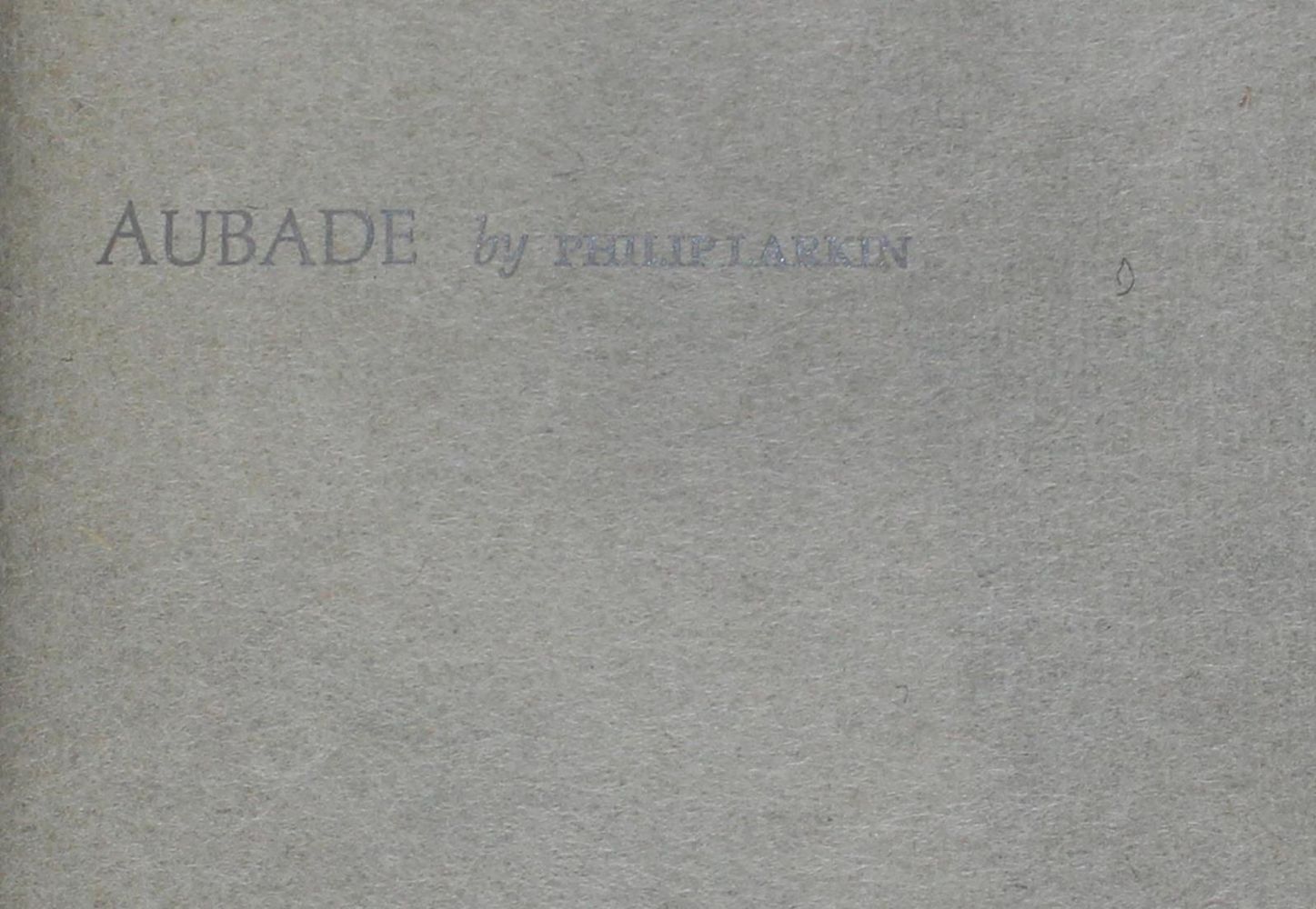 Große Abbildung Nr.3: 132-1197 Larkin,P.: (Literatur und illustrierte Bücher 20.Jahrhundert - Alte Literatur in modernen Ausgaben)