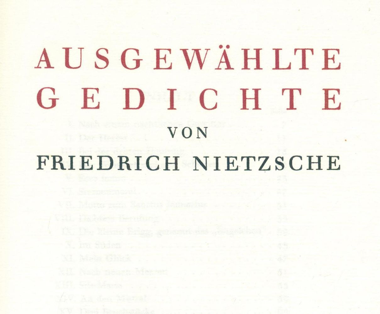 Große Abbildung Nr.1: 132-1225 Nietzsche,F.: (Literatur und illustrierte Bücher 20.Jahrhundert - Alte Literatur in modernen Ausgaben)