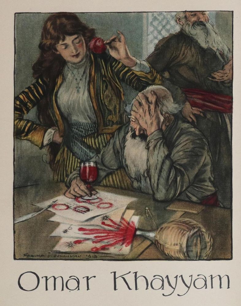 Große Abbildung Nr.1: 132-1227 Omar Khayyam.: (Literatur und illustrierte Bücher 20.Jahrhundert - Alte Literatur in modernen Ausgaben)