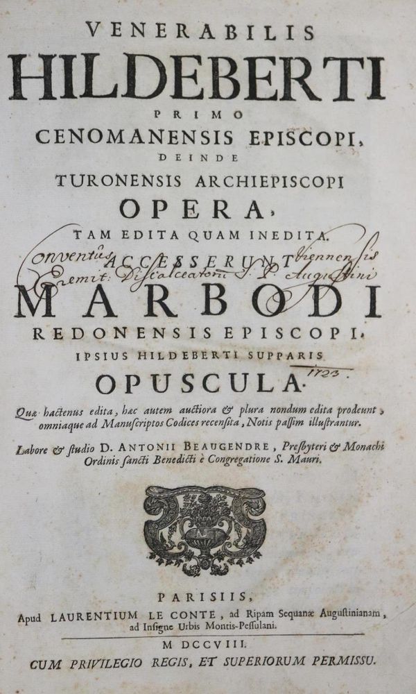 Große Abbildung Nr.1: 132-127 Hildebert von Lavardin.: (Alte Drucke, Handschriften und Theologie)